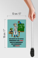 Holzschild Spruch 12x18cm Nichts ist Abwesenheit von Etwas