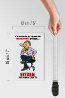 Holzschild Spruch 12x18cm Muss nicht im Mittelpunkt stehen
