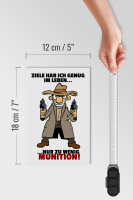 Holzschild Spruch 12x18cm Ziele genug nur zu wenig Munition