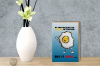 Holzschild Spruch 12x18cm My English not the yellow of egg