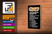 Holzschild Spruch 12x18cm Rules for dating my daughter Ninja