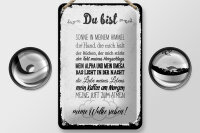 Blechschild Spruch 20x30 cm Du bist 10 liebevolle Vergleiche Deko Schild