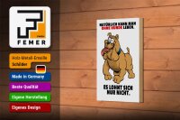 Holzschild Spruch 12x18cm Ohne Hund leben lohnt sich nicht