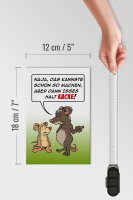 Holzschild Spruch 12x18cm Kannste so machen ist halt Kacke