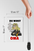 Holzschild Spruch 12x18cm Du wirst OMA