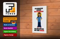 Holzschild Spruch 12x18cm Brauche keinen Mittelfinger
