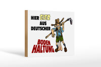 Holzschild Hinweis 18x12cm Hier Eier aus deutscher Bodenhaltung