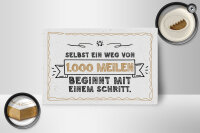 Holzschild Spruch 20x30cm Selbst Weg von 1.000 Meilen beginnt mit einem Schritt