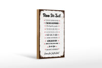 Holzschild Spruch 20x30 cm Nimm dir Zeit für 12 Ratschläge Deko Schild