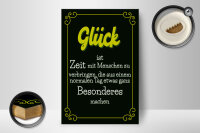 Holzschild Spruch 20x30 cm Glück aus normalen Tag was besonderes machen Schild