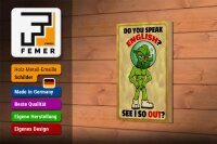 HolzschildSpruch 12x18cm  Do you speak english See i so out