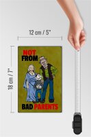 Holzschild Spruch 12x18cm Not from bad parents