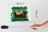 Holzschild Spruch 18x12cm Bin eine Legende auf Sofa legende