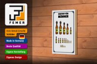 Holzschild Alkohol 12x18cm Sehtest für Männer Bierflaschen