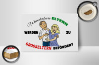 Holzschild Spruch 18x12cm wunderbare Eltern werden Großeltern