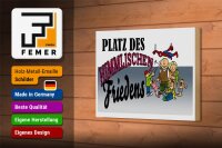 Holzschild Spruch 18x12cm Platz des himmlischen Friedens