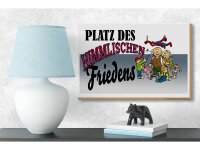 Holzschild Spruch 18x12cm Platz des himmlischen Friedens