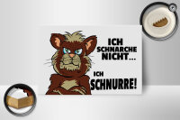 Holzschild Spruch 12x18cm ich schnarche nicht ich schnurre