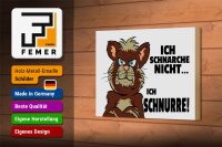 Holzschild Spruch 12x18cm ich schnarche nicht ich schnurre