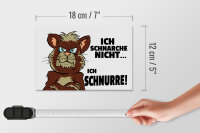 Holzschild Spruch 12x18cm ich schnarche nicht ich schnurre