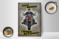 Holzschild Spruch 12x18cm Echte Männer fahren Motorrad