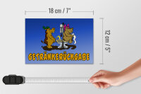 Holzschild Spruch 18x12cm Getränkerückgabe