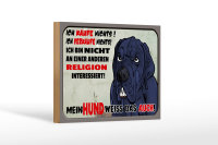 Holzschild Hinweis 18x12cm ich kaufe nichts Mein Hund...