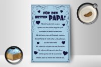 Holzschild Spruch 12x18cm Für den besten Papa