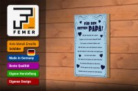 Holzschild Spruch 12x18cm Für den besten Papa