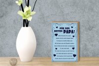 Holzschild Spruch 12x18cm Für den besten Papa
