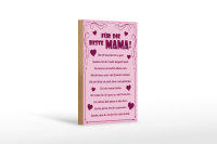 Holzschild Spruch 12x18cm Für die beste Mama