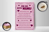 Holzschild Spruch 12x18cm Für die beste Mama