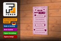 Holzschild Spruch 12x18cm Für die beste Mama