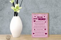 Holzschild Spruch 12x18cm Für die beste Mama