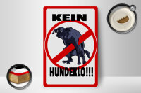 Holzschild Hinweis 12x18 cm Kein Hundeklo Tiere