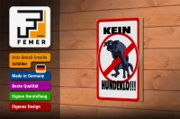 Holzschild Hinweis 12x18 cm Kein Hundeklo Tiere