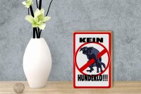 Holzschild Hinweis 12x18 cm Kein Hundeklo Tiere