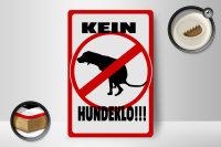 Holzschild Hinweis 12x18 cm Kein Hundeklo Tiere Hund