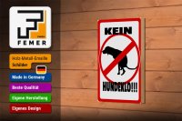 Holzschild Hinweis 12x18 cm Kein Hundeklo Tiere Hund
