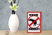 Holzschild Hinweis 12x18 cm Kein Hundeklo Tiere Hund