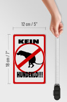 Holzschild Hinweis 12x18 cm Kein Hundeklo Tiere Hund