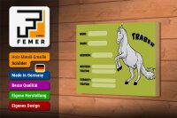 Holzschild Pferd 18x12 cm Traber Angaben Name Besitzer