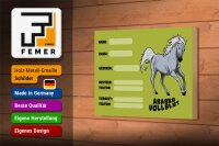 Holzschild Pferd 18x12 cm Araber Vollblut Name Besitzer