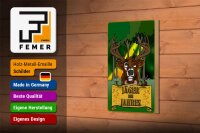 Holzschild Jagd 12x18 cm Jäger des Jahres Reh