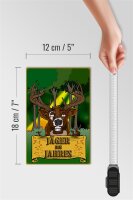 Holzschild Jagd 12x18 cm Jäger des Jahres Reh
