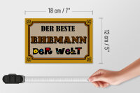 Holzschild Spruch 18x12 cm der beste Ehemann der Welt