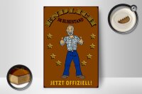 Holzschild Spruch 12x18 cm Rentner Endlich im Ruhestand