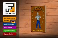 Holzschild Spruch 12x18 cm Rentner Endlich im Ruhestand