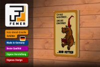 Holzschild Tiere 12x18 cm mag Nashörner sind wie Einhörner