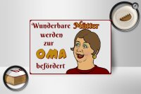 Holzschild Spruch 18x12 cm wunderbare Mütter werden Oma